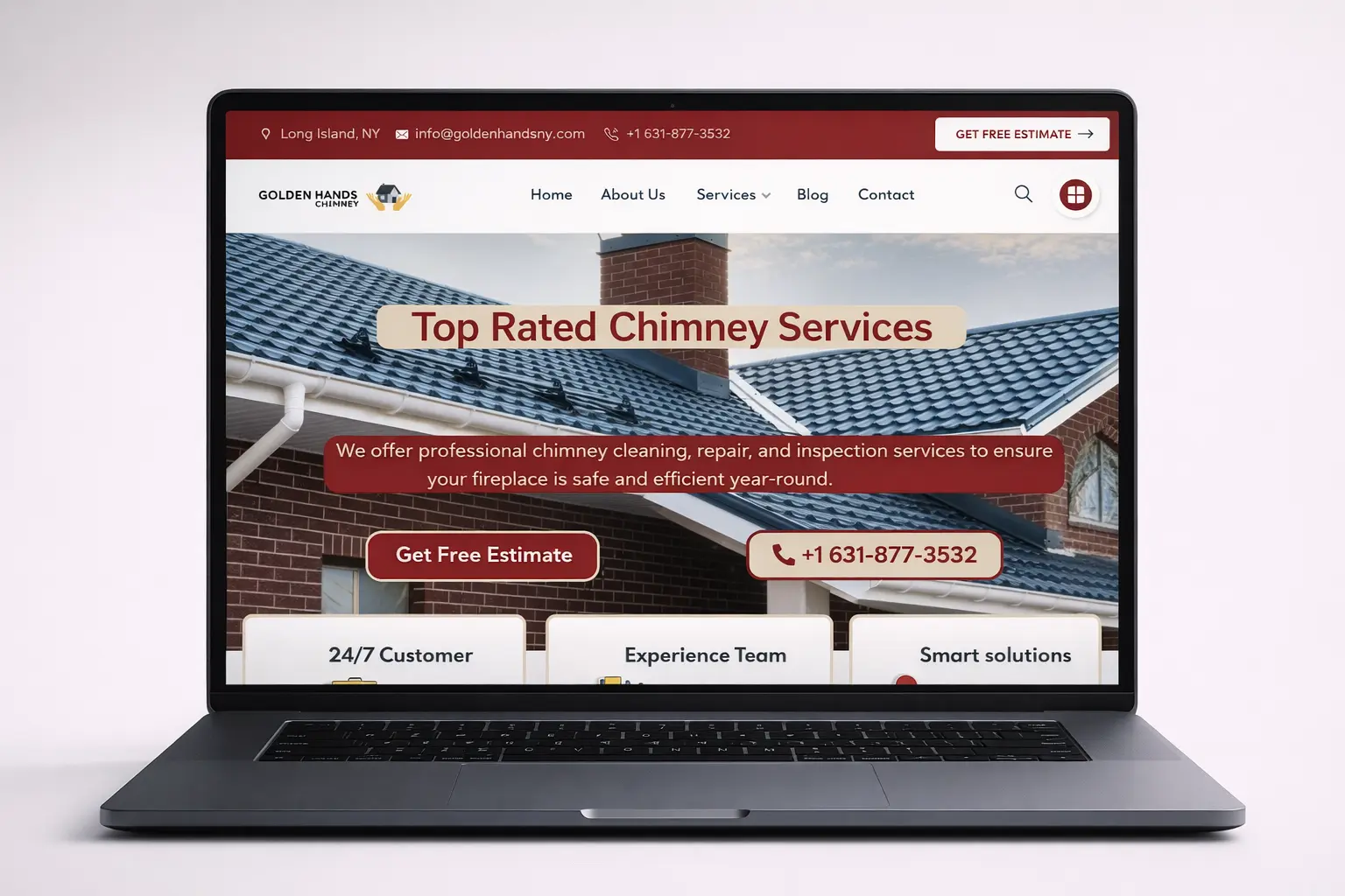 Golden Hands Construction landing page