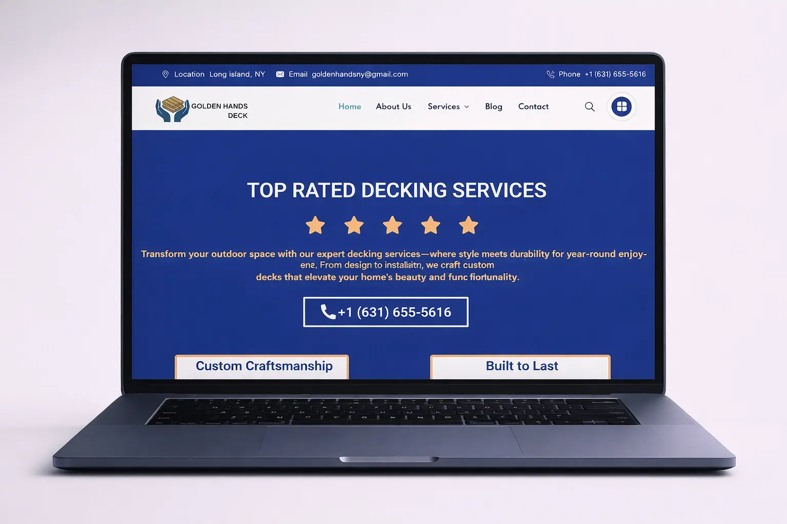 Golden Hands Deck Website