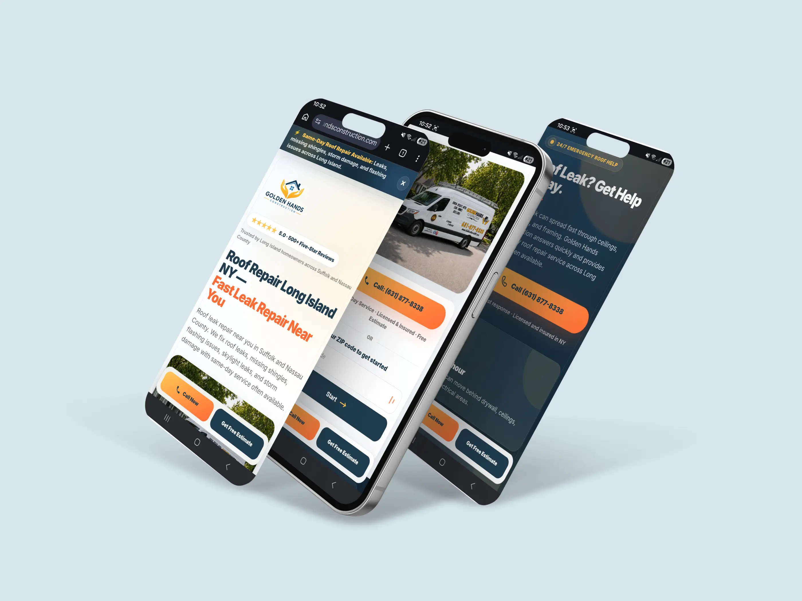 Golden Hands Construction Website