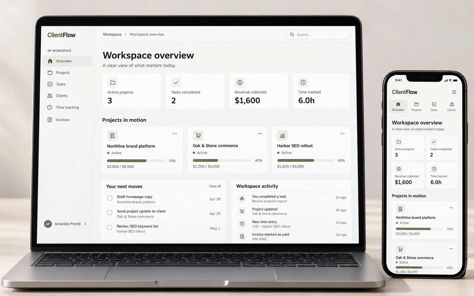 ClientFlow — Agency Management App